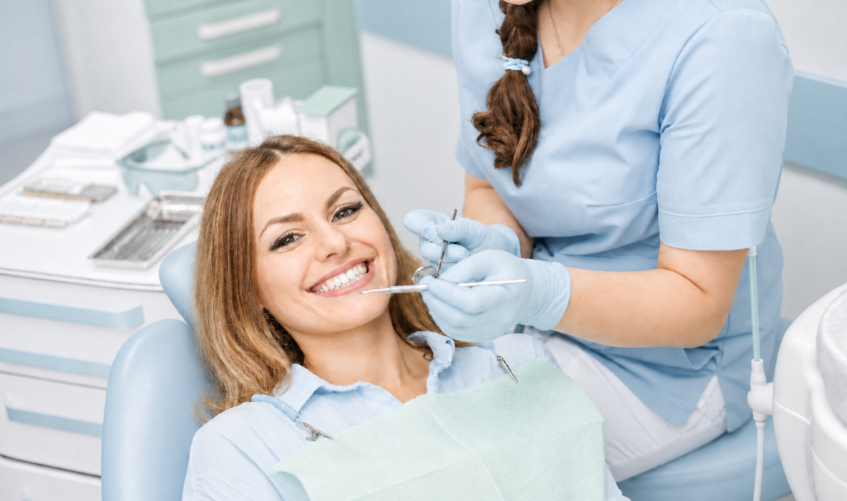 Smile Makeover in Welland, ON | Welland Dental Centre Patient smiling after a complete smile makeover treatment plan at a dental clinic in Welland, ON