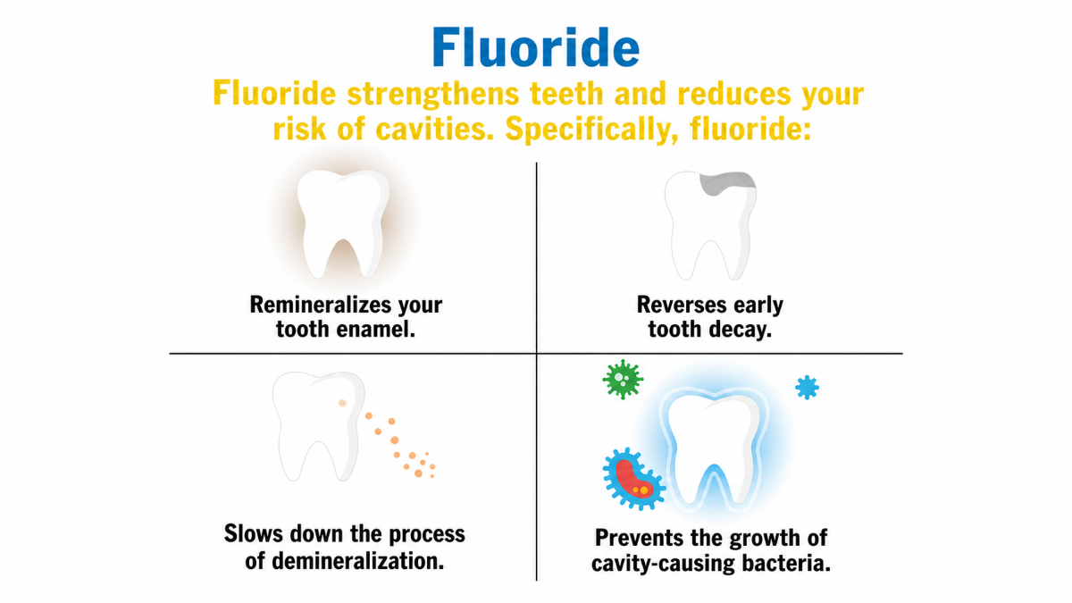Fluoride treatment being applied to strengthen tooth enamel in Nobleton, ON
