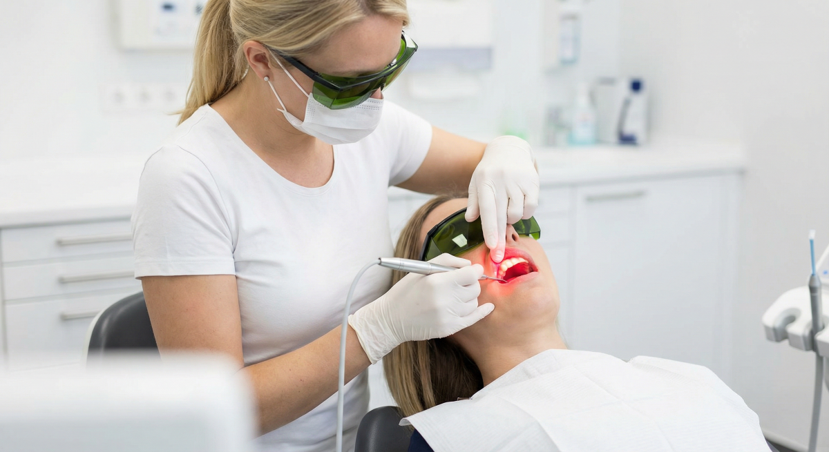 Dental laser being used for gum disease treatment in Nobleton, ON